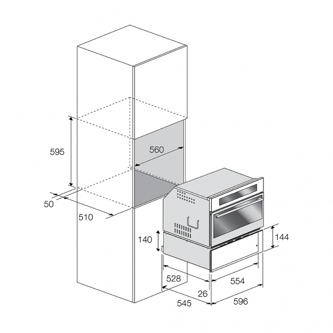 Cassetto 15 cm scaldavivande