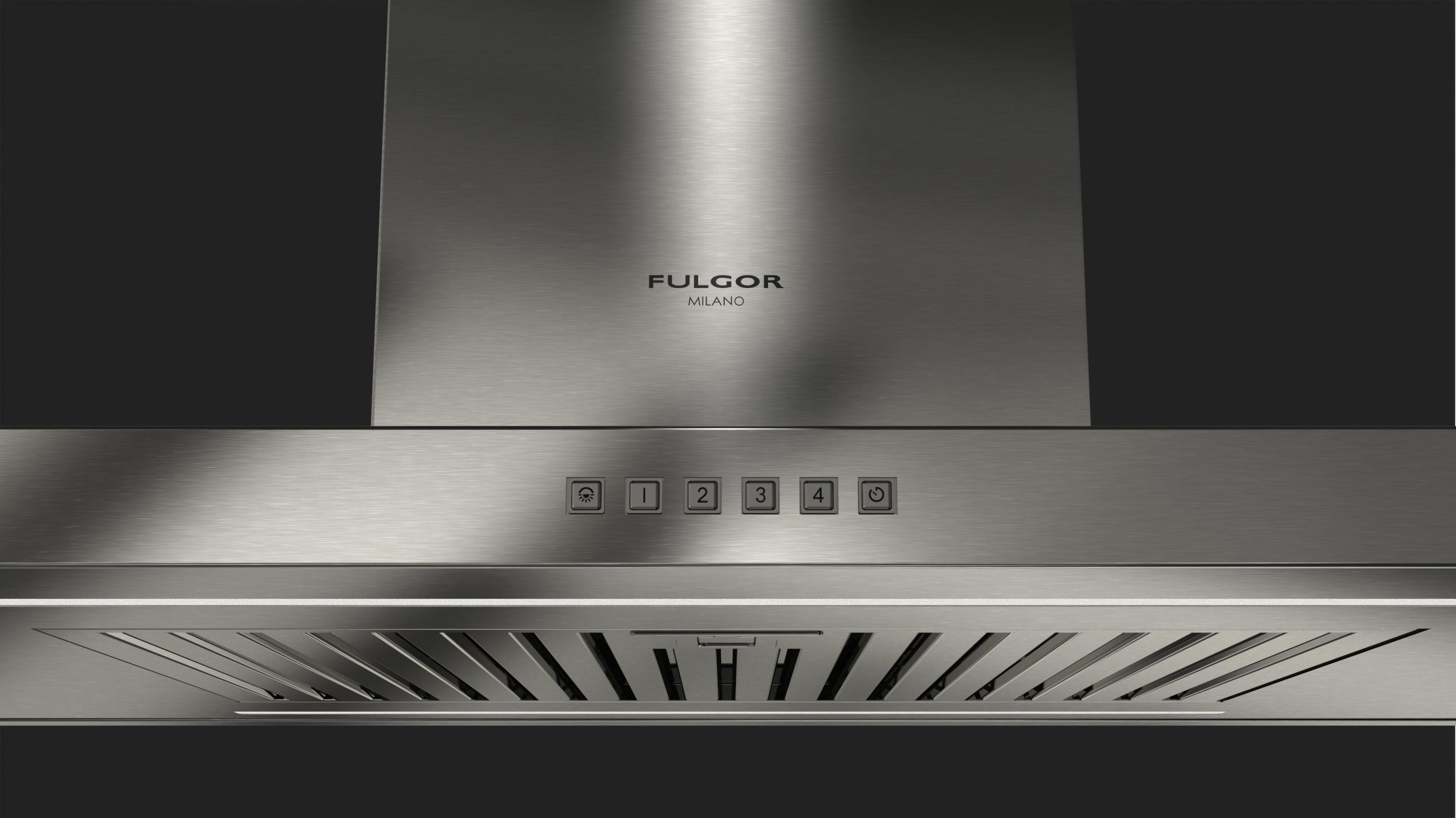 Fulgor INCOGNITO 80 FBGHD 800 PT X Hotte intégrée cm. 72 - acier  inoxydable/verre satiné