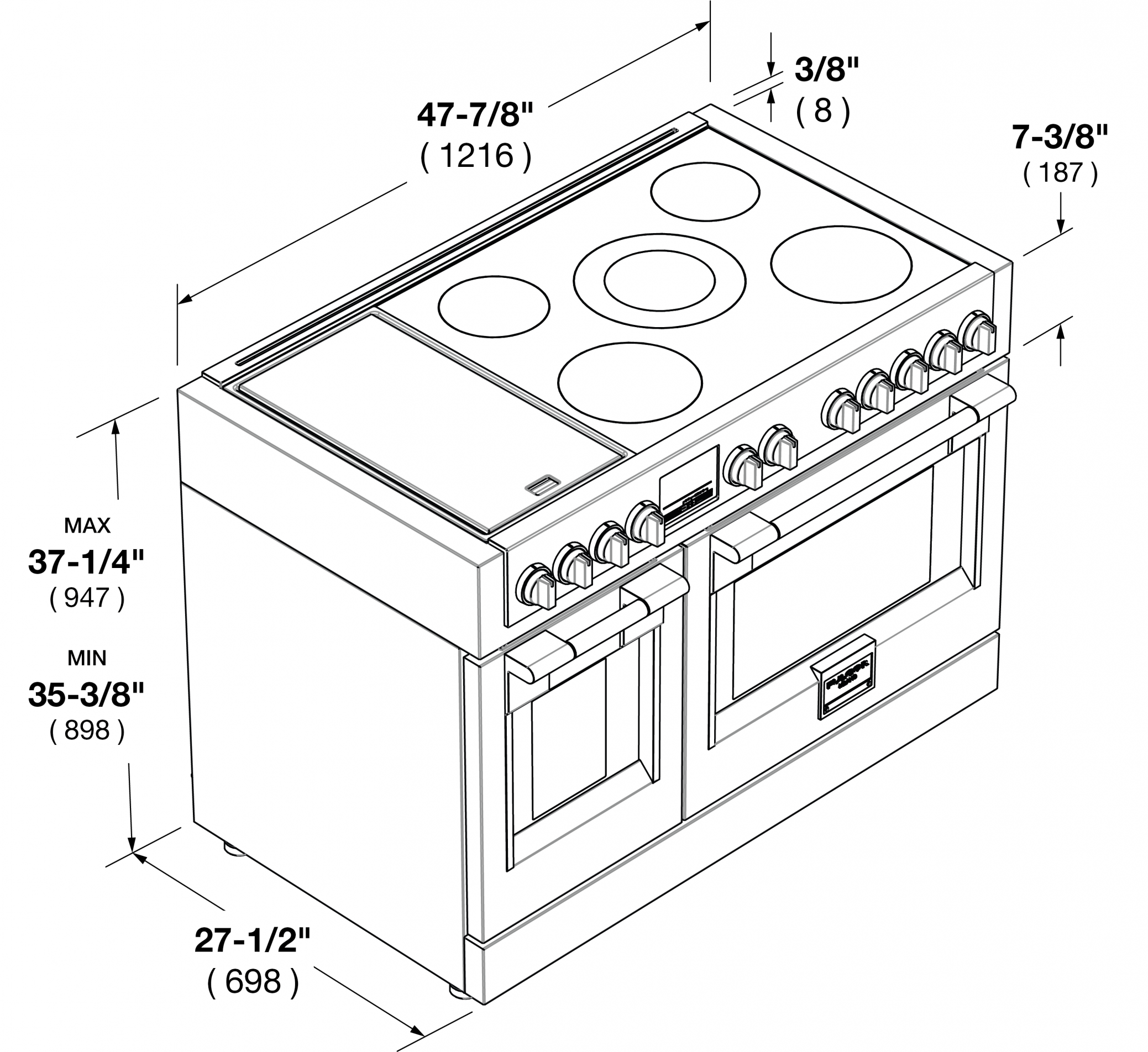 SOFIA 48 ALL GASS GRIDDLE